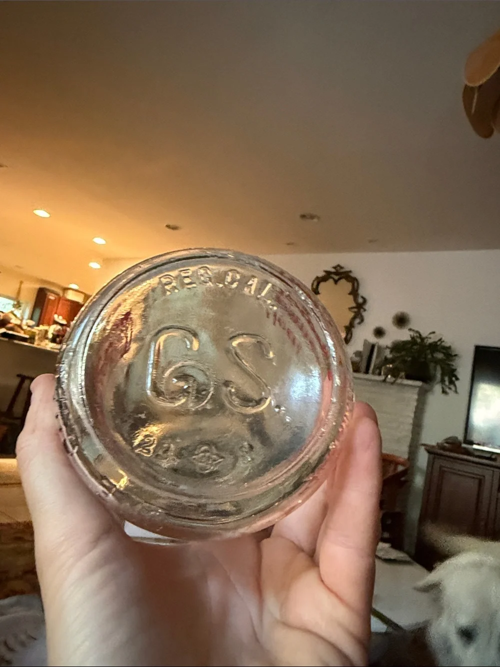 Vintage Clear Glass Milk Bottle